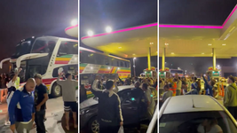 video: los hinchas de gimnasia se encontraron en una estacion de servicio al plantel y se desato la locura video: los hinchas de gimnasia se encontraron en una estacion de servicio al plantel y se desato la locura