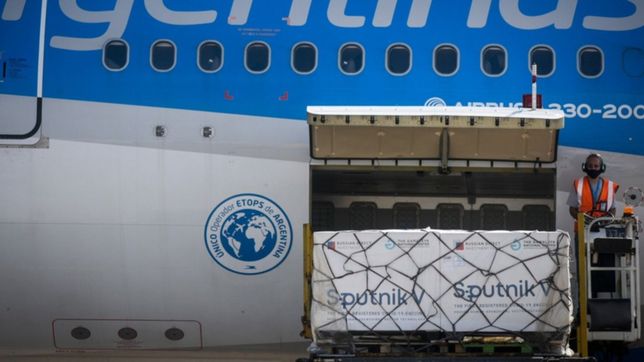 llegara un vuelo desde rusia con 400 mil dosis del componente dos de sputnik v