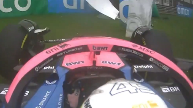 las imagenes del fuerte choque de franco colapinto en la sprint de san pablo