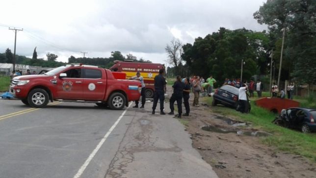 triple choque en la ruta 36 termino con un jubilado muerto y cinco heridos