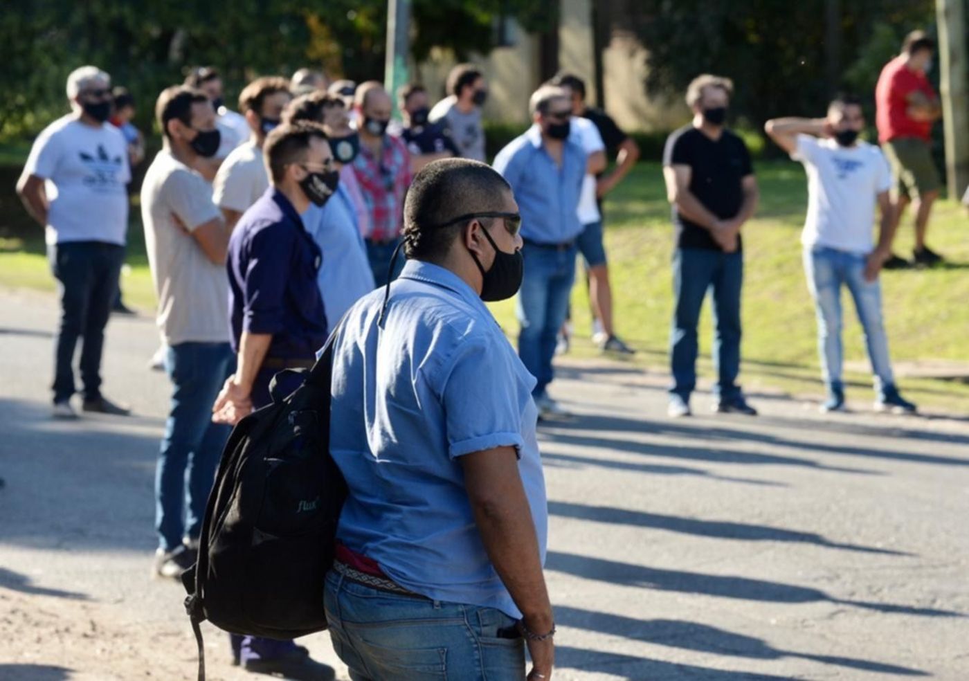 Marcha de choferes de la línea Oeste