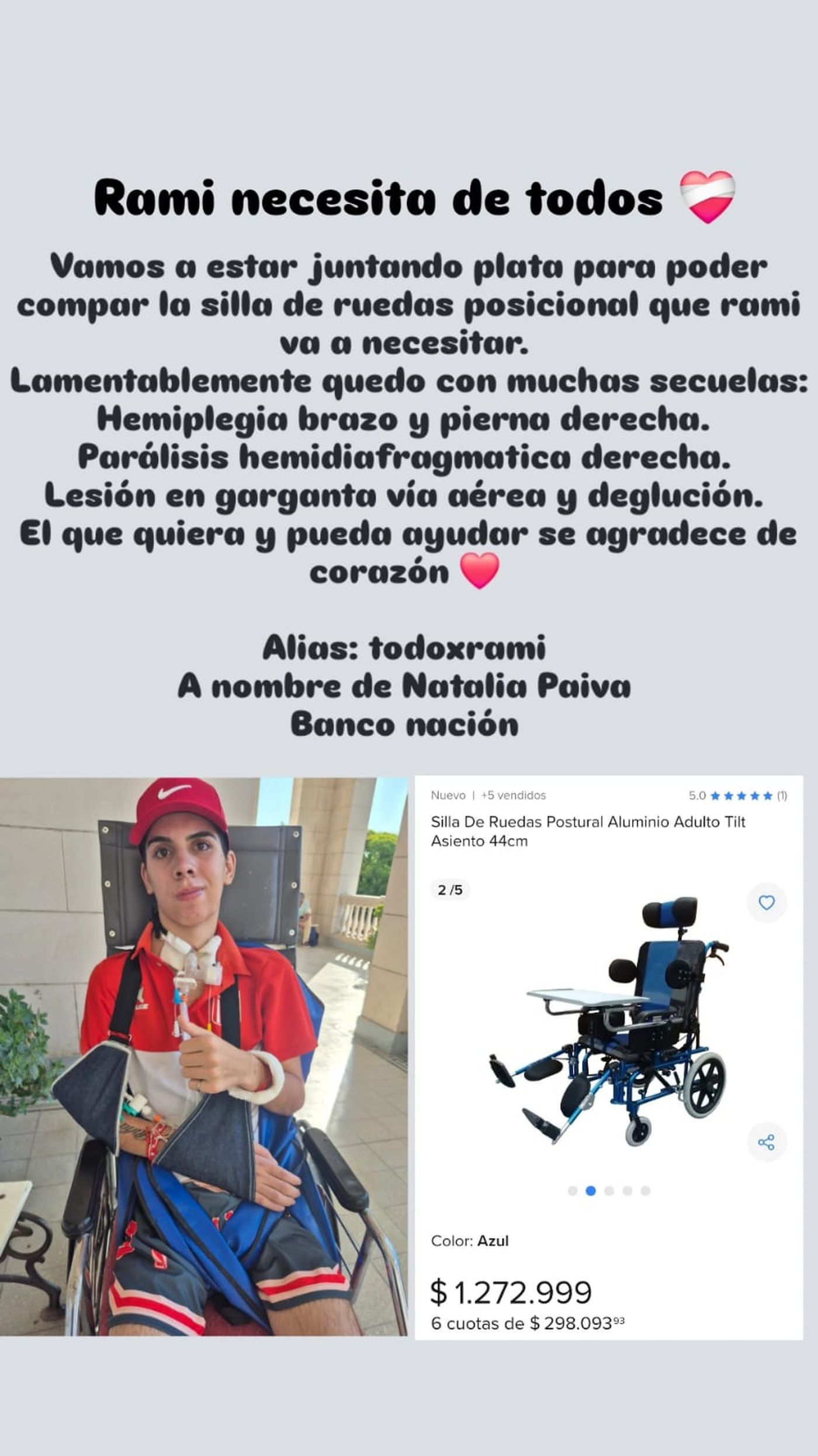 La campaña solidaria fue lanzada por redes sociales.