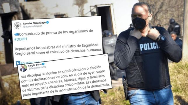 despues del repudio, berni pidio perdon a medias a los organismos de dd.hh.