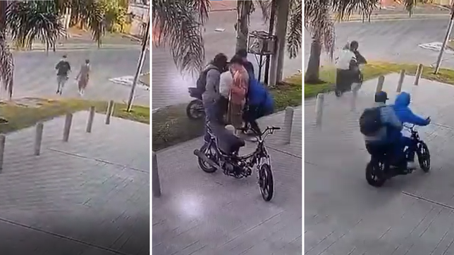 dos chicos salieron a hacer mandados en la plata y los asaltaron cuatro motochorros