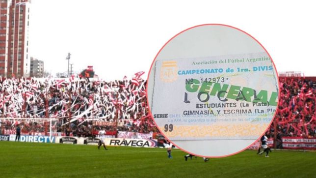 ¿cuanto salia la entrada en el ultimo partido de estudiantes en 1 y 57?