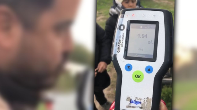 manejaba borracho en moto junto a su familia y el control le dio 1.94 de alcohol en sangre