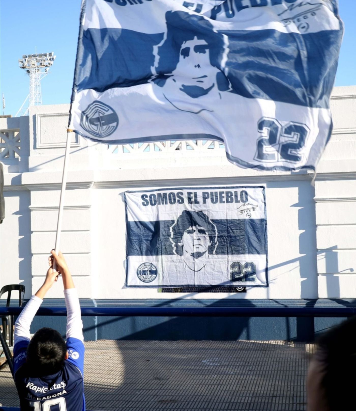 Mural Diego Maradona - bosque - Gimnasia