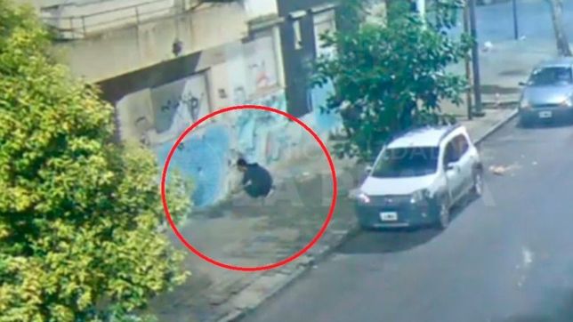video: los detuvieron por pintar con aerosol el frente de una casa en la plata