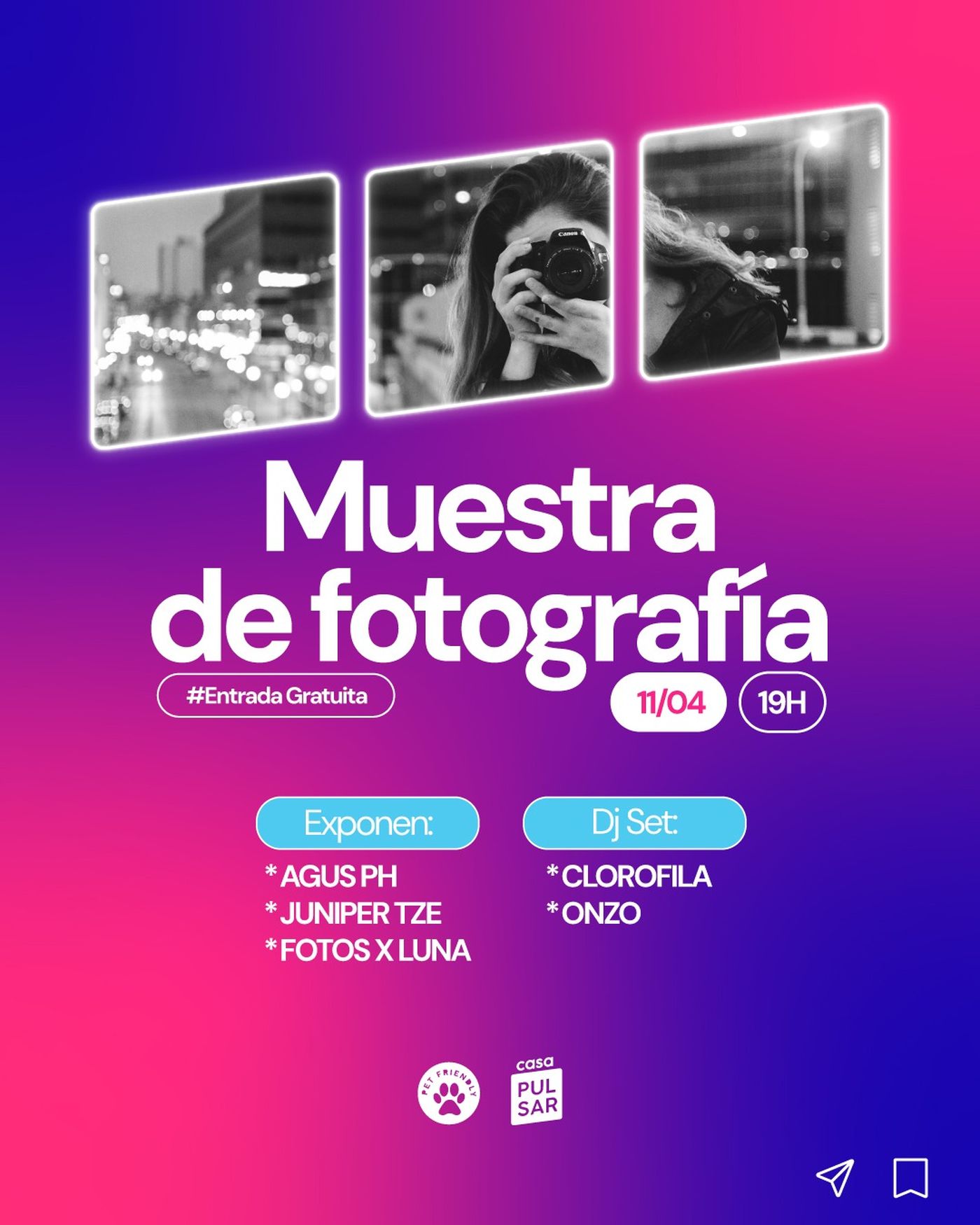 La muestra de fotografía tendrá lugar este jueves en Casa Pulsar La muestra de fotografía tendrá lugar este jueves en Casa Pulsar