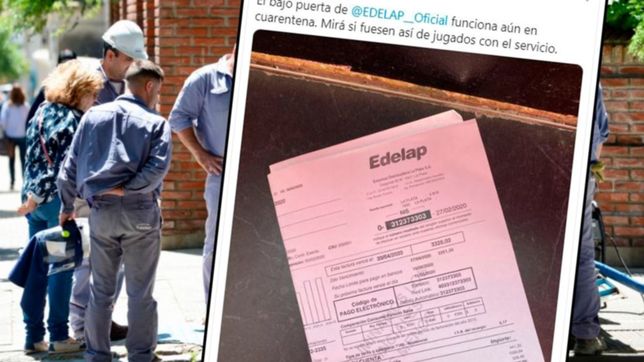 contra viento y cuarentena, edelap entrega facturas mientras llueven quejas por el servicio en la plata