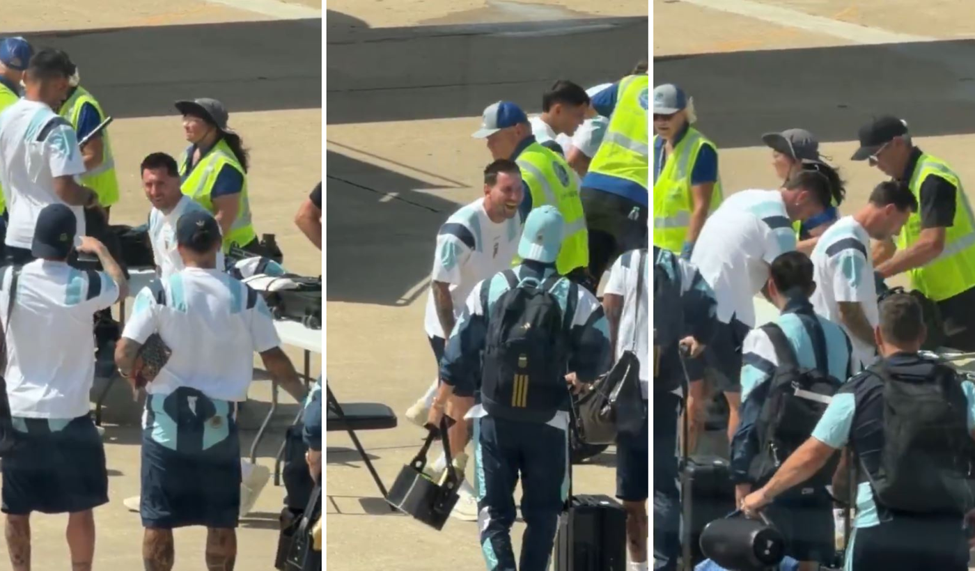 Lionel Messi se ríe del Cuti Romero