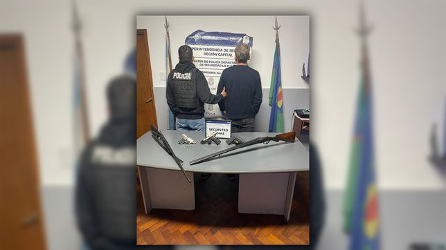 amenazo con matar a su propio hermano, allanaron su casa y encontraron un arsenal de armas