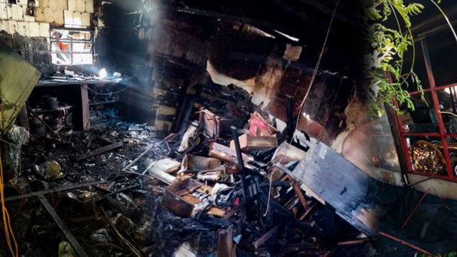 incendio en villa elvira: piden ayuda para una familia que perdio todo