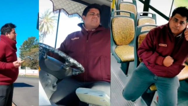 un chofer de micros de la plata graba videos y es un exito viral en tiktok