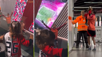 El tierno momento que Nacho Fernández vivió con su hija tras la victoria de River en el Superclásico