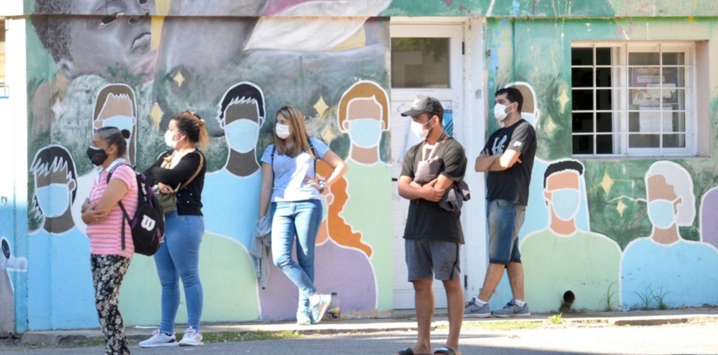 Filas hisopados coronavirus