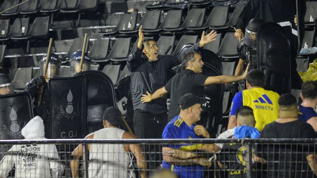 todas las fotos de los incidentes en el partido entre gimnasia y boca
