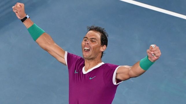 nadal hizo historia y alcanzo el record de grand slam con una remontada ante medvedev