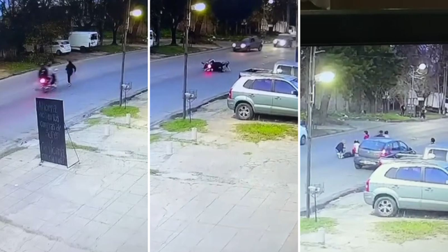 una moto atropello a una mujer y el conductor huyo dejandola abandonada