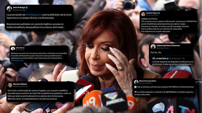 las fuertes reacciones de la politica de la plata frente a la condena a cristina kirchner