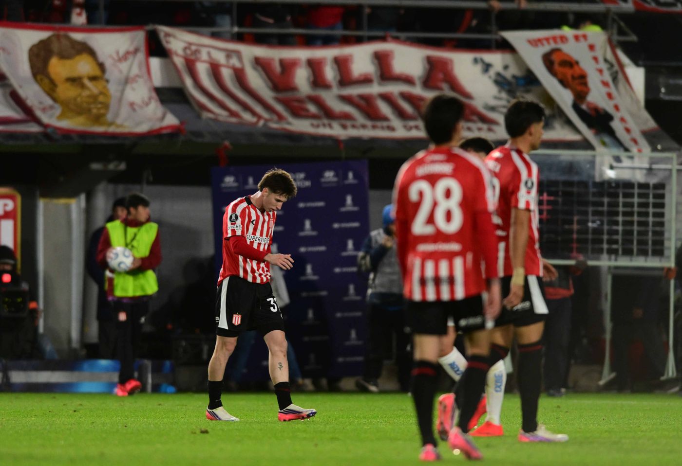 Baltasar Rodríguez durante el partido de Estudiantes ante Univesidad Católica.