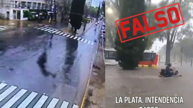 campana sucia en la plata: difundieron un video de la ciudad inundada y era mentira