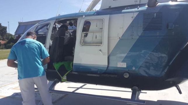 video: asi llego a la plata el helicoptero que traslado a un bebe en grave estado