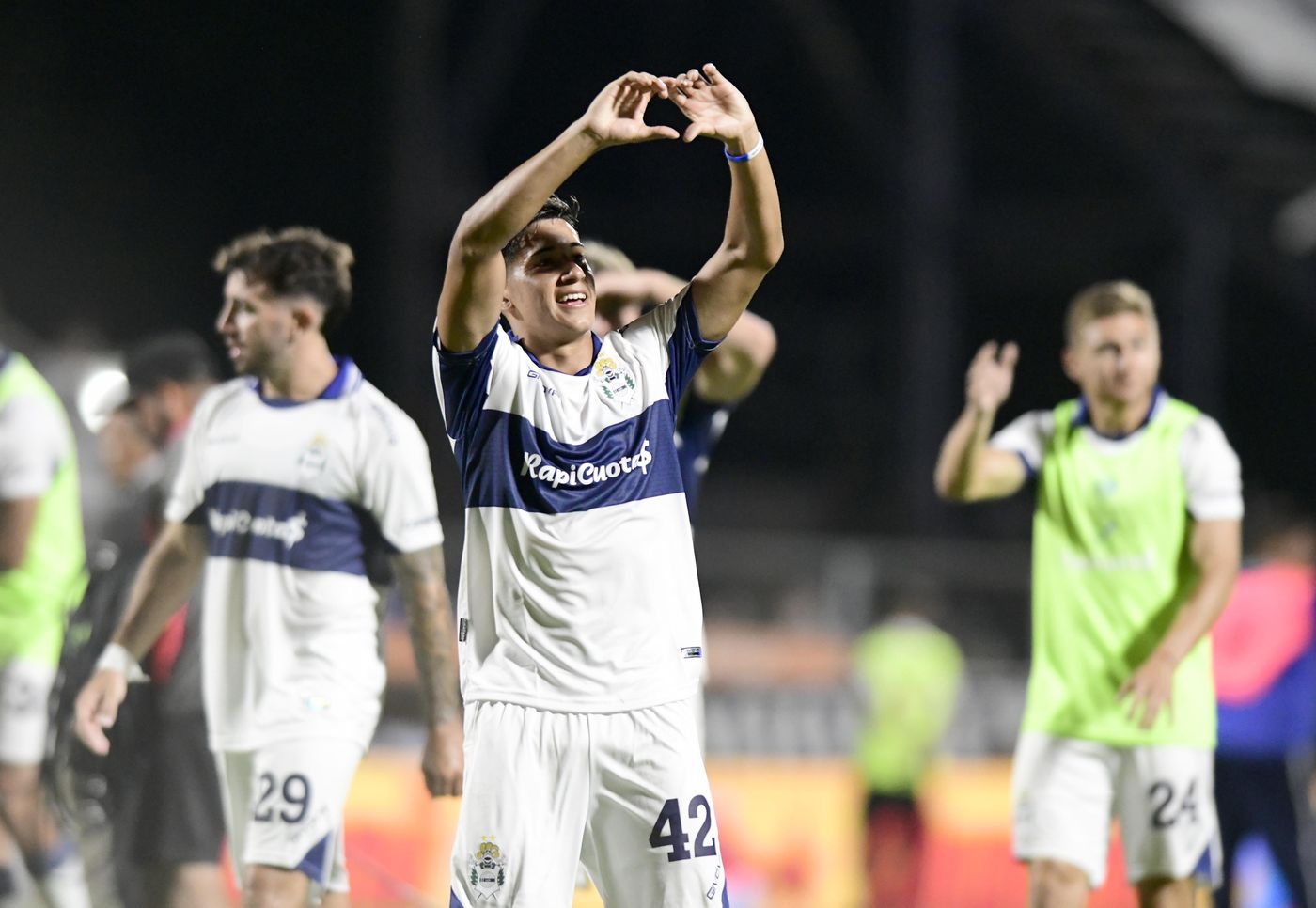 Santiago Villarreal en el pasado partido ante Racing.