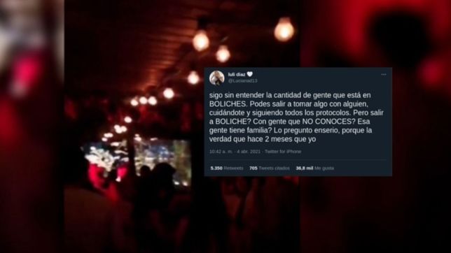 la bronca de una joven de la plata contra los boliches llenos de gente: son egoistas