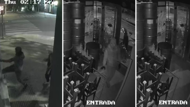 video: a las patadas, se metieron en un bar y se llevaron hasta la cerveza