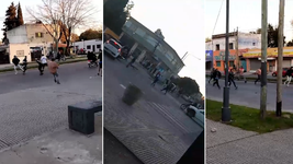 Enfrentamiento de la hinchada de Gimnasia Enfrentamiento de la hinchada de Gimnasia