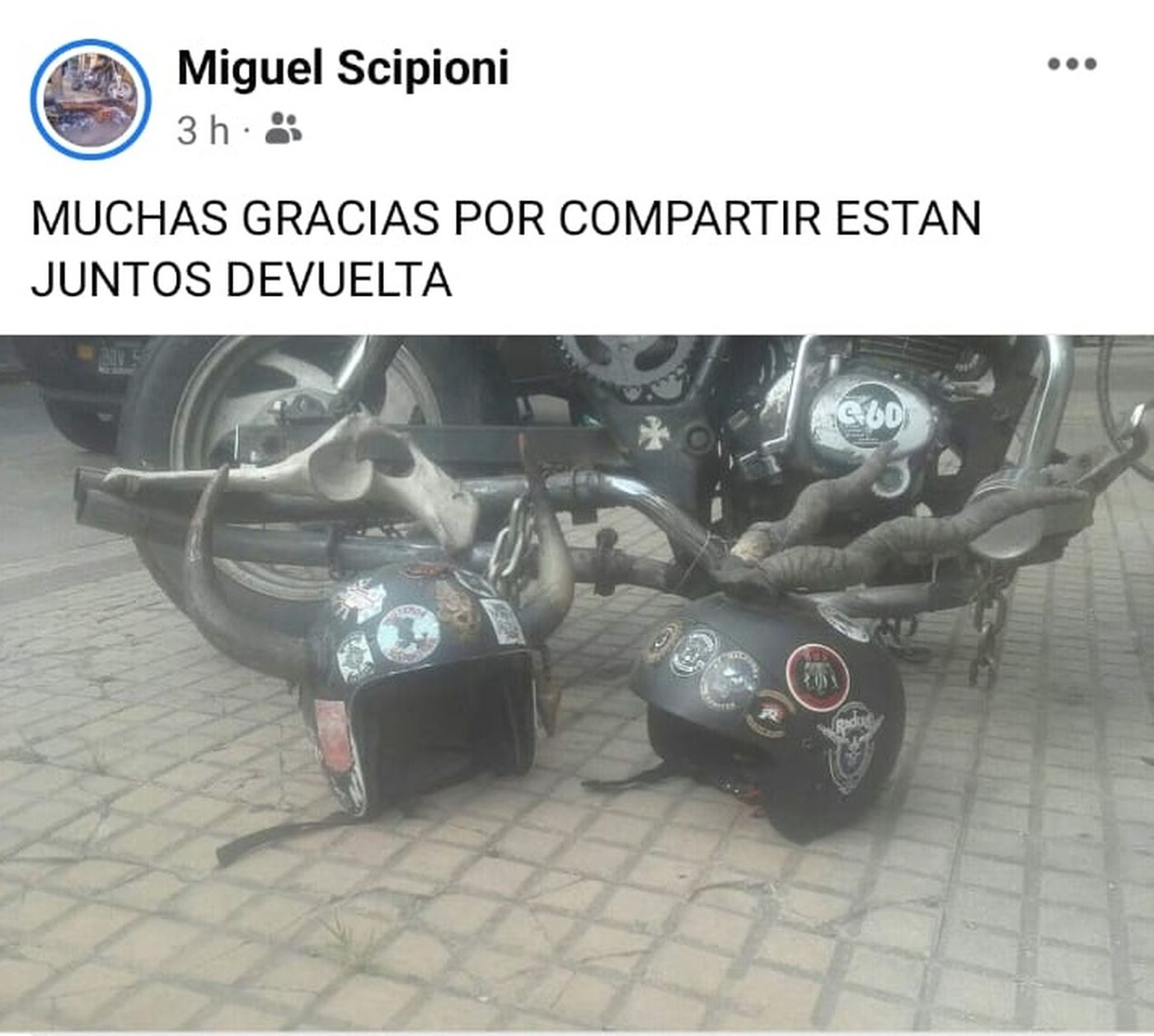 El posteo con el el Scipioni, el motequero solidario de La Plata, confirmó el hallazgo. El posteo con el el Scipioni, el motequero solidario de La Plata, confirmó el hallazgo.