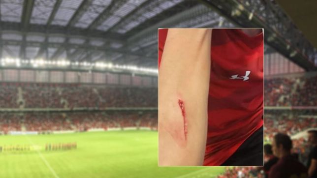 hinchas de estudiantes fueron agredidos por barras de paranaense a la salida del estadio