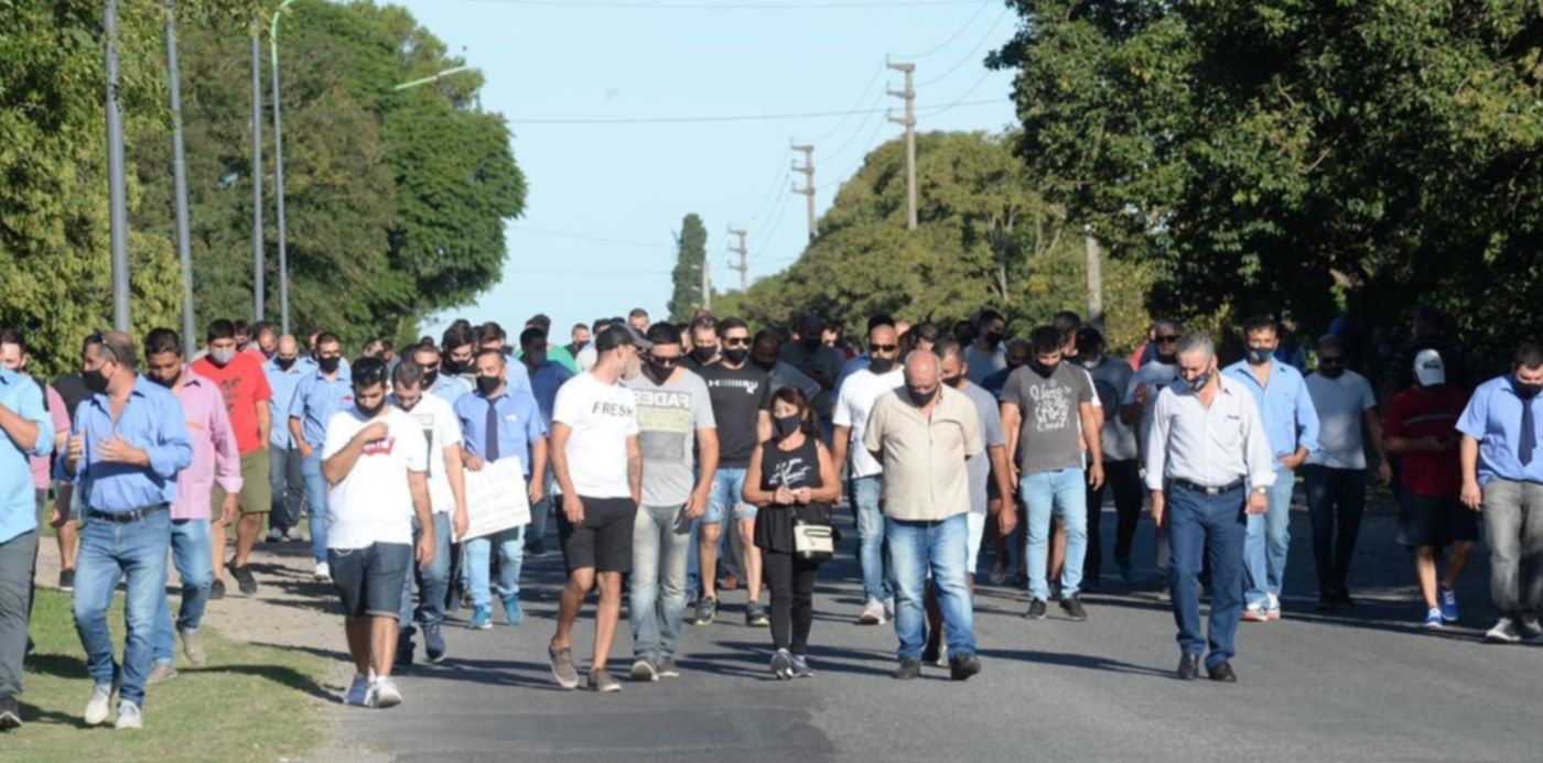 Marcha de choferes de la línea Oeste