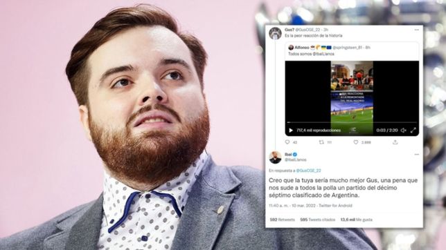 ibai llanos cruzo con todo a un hincha de gimnasia: una pena que nos sude a todos