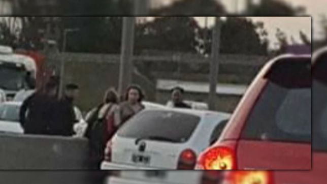 lizy tagliani protagonizo un choque en cadena en la autopista la plata-buenos aires