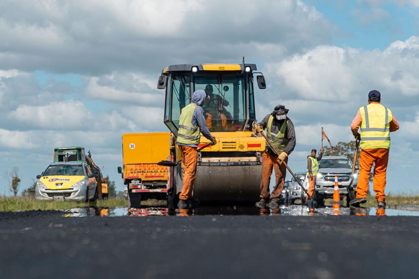 Las obras sobre la Ruta 2.