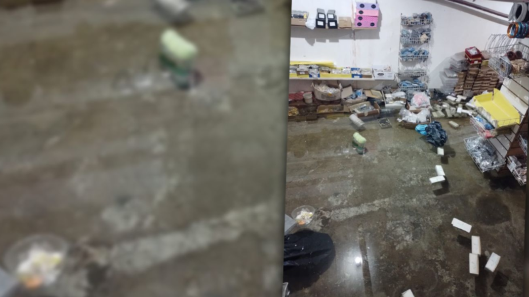 VIDEO: Una mercería en pleno centro quedó bajo el agua por un caño roto en la vereda