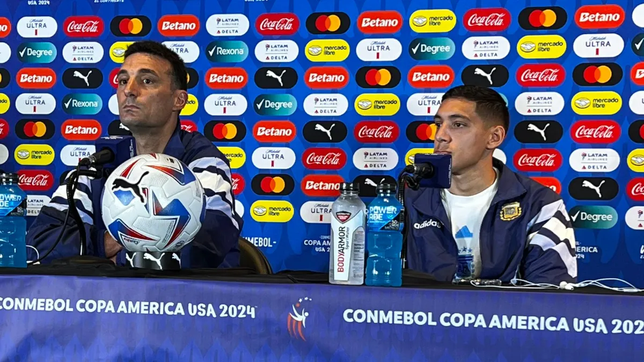 lejos de la polemica: lionel scaloni se aferro a su equipo y no volvio a hablar del mal estado del cesped