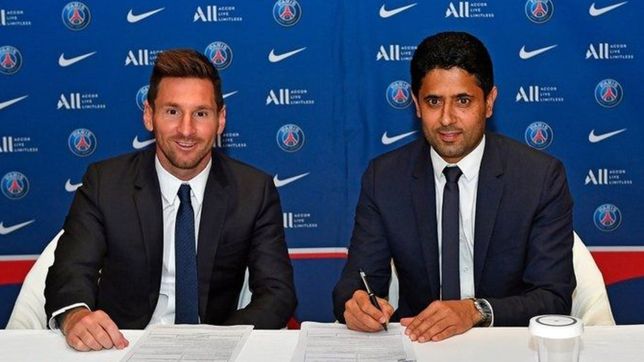 las primeras imagenes de messi con la camiseta del psg