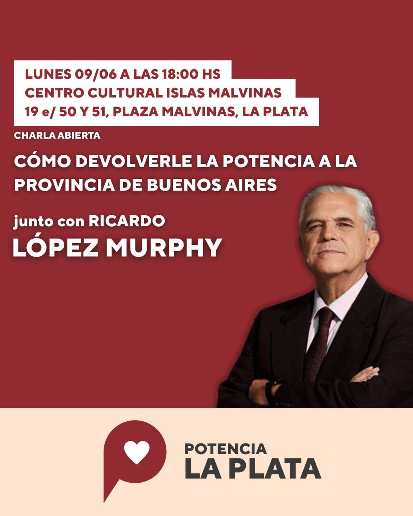 Ricardo López Murphy encabezará un acto en La Plata tras sumarse al espacio Potencia que lidera María Eugenia Talerico