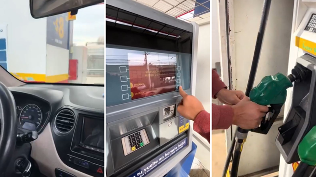 un influencer explico paso a paso como cargar combustible con el sistema de autodespacho
