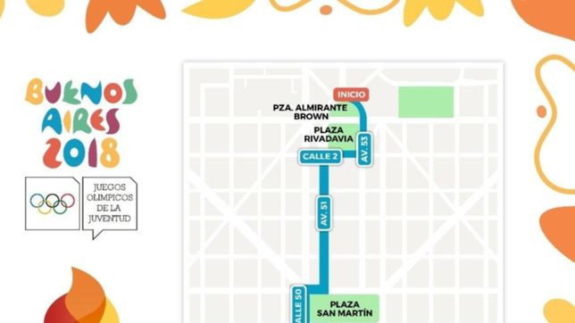 ¡ya llega! asi sera el recorrido de la antorcha olimpica por las calles de la plata