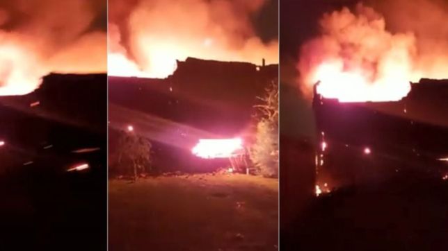 video: asi ardio en llamas el deposito de electrodomesticos de la plata