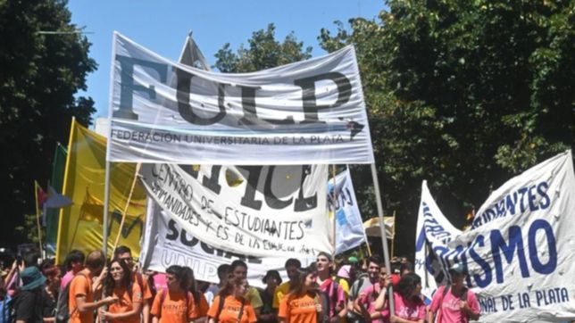 la fulp se movilizo al rectorado para pedir por la implementacion del boleto educativo