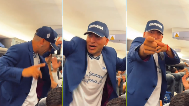 con baile y festejo en el micro, el chelo torres fue la alegria de gimnasia tras la victoria en mendoza