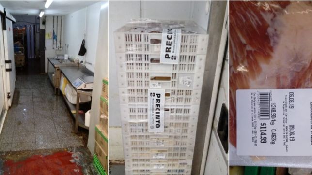 secuestraron mas de 9 kilos de carne vencida que era vendida en un carrefour de la plata