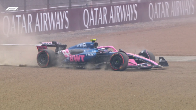 colapinto hizo un trompo, choco y quedo afuera de la q1 en el gp de gran bretana