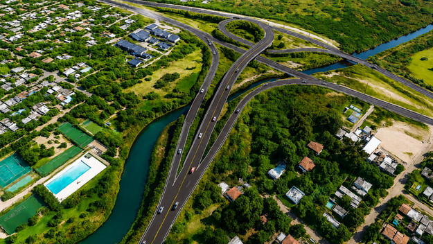 Así será el distribuidor de la bajada de la Autopista en Camino Centenario