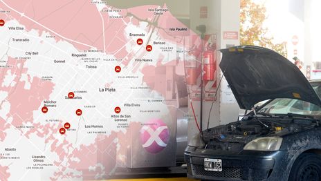 El mapa de las estaciones de servicio que venden GNC en la región a pesar del desabastecimiento